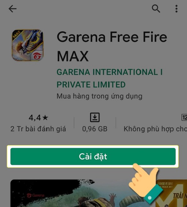 cái đặt Free Fire Max trên dt android