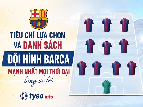 Gợi ý đội hình Barca mạnh nhất mọi thời đại từng vị trí
