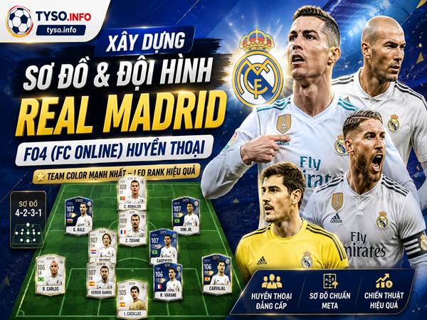 Xây dựng đội hình Real Madrid FO4 (FC Online) huyền thoại